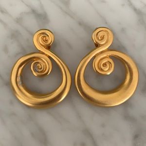 Gold plated clip on earrings